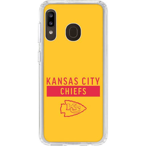 NFL Kansas City Chiefs Yellow Performance Series Galaxy A20 Clear Case