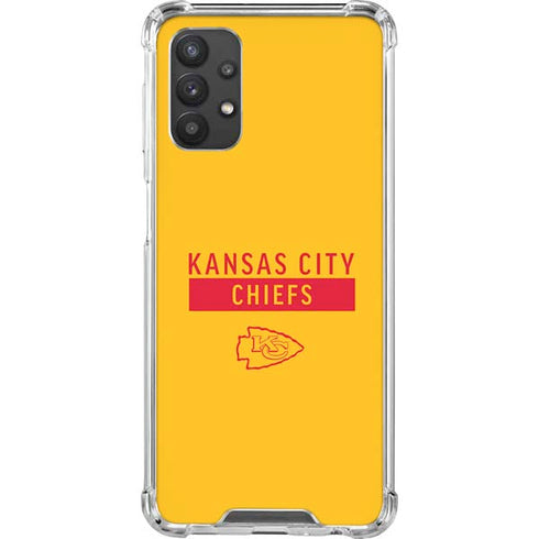 NFL Kansas City Chiefs Yellow Performance Series Galaxy A32 5G Clear Case