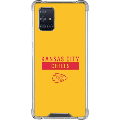 NFL Kansas City Chiefs Yellow Performance Series Galaxy A71 5G Clear Case