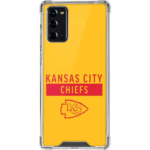 NFL Kansas City Chiefs Yellow Performance Series Galaxy Note20 5G Clear Case