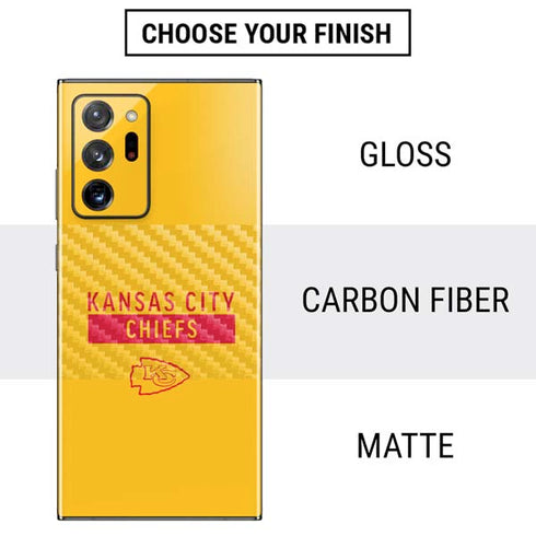 NFL Kansas City Chiefs Yellow Performance Series Galaxy Note20 Ultra 5G Skin