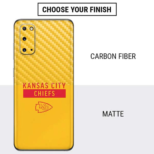 NFL Kansas City Chiefs Yellow Performance Series Galaxy S20 Skin