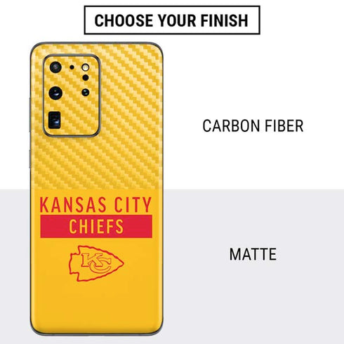 NFL Kansas City Chiefs Yellow Performance Series Galaxy S20 Ultra 5G Skin