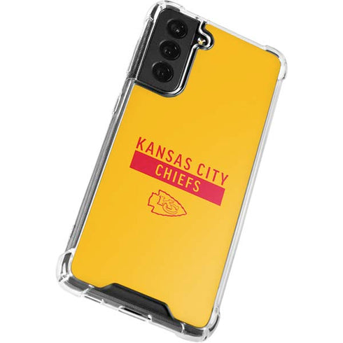NFL Kansas City Chiefs Yellow Performance Series Galaxy S21 FE Clear Case