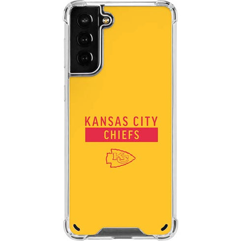 NFL Kansas City Chiefs Yellow Performance Series Galaxy S21 Plus 5G Clear Case