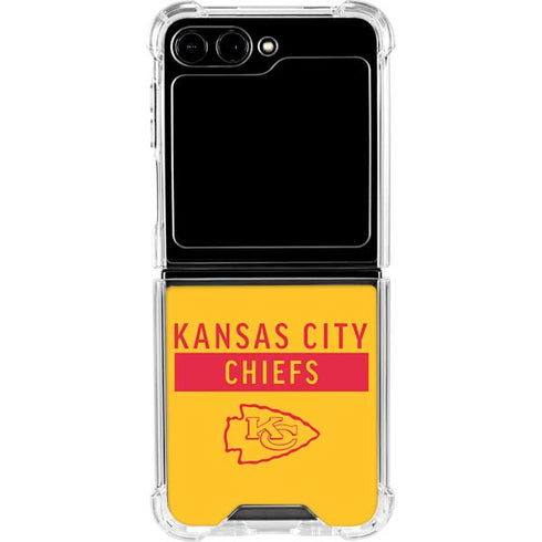 NFL Kansas City Chiefs Yellow Performance Series Galaxy Z Flip5 5G Clear Case
