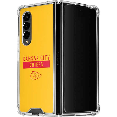 NFL Kansas City Chiefs Yellow Performance Series Galaxy Z Fold4 5G Clear Case
