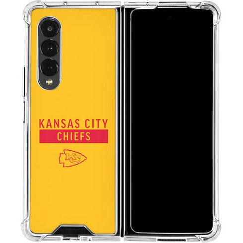NFL Kansas City Chiefs Yellow Performance Series Galaxy Z Fold4 5G Clear Case