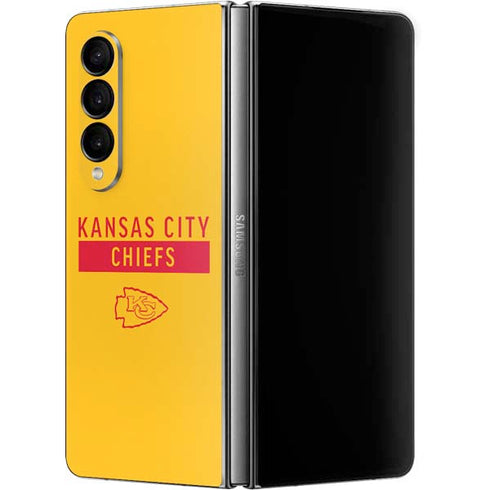 NFL Kansas City Chiefs Yellow Performance Series Galaxy Z Fold4 5G Skin