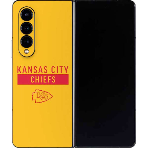 NFL Kansas City Chiefs Yellow Performance Series Galaxy Z Fold4 5G Skin