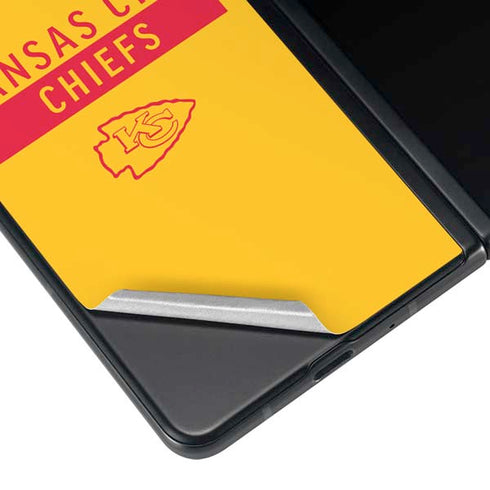 NFL Kansas City Chiefs Yellow Performance Series Galaxy Z Fold4 5G Skin