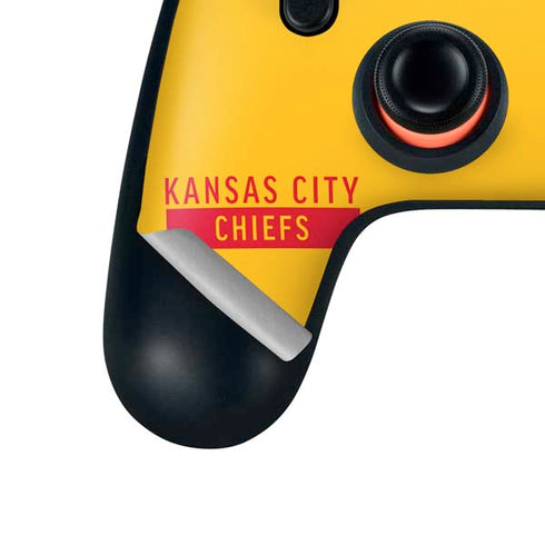 NFL Kansas City Chiefs Yellow Performance Series Google Stadia Controller Skin