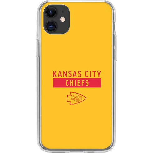 NFL Kansas City Chiefs Yellow Performance Series iPhone 11 Clear Case