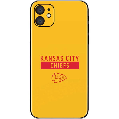 NFL Kansas City Chiefs Yellow Performance Series iPhone 11 Skin