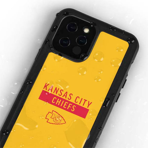 NFL Kansas City Chiefs Yellow Performance Series iPhone 12 Pro Waterproof Case