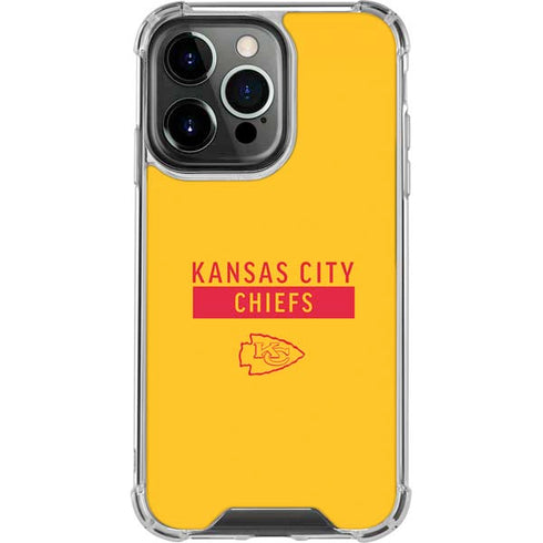 NFL Kansas City Chiefs Yellow Performance Series iPhone 15 Pro Clear Case