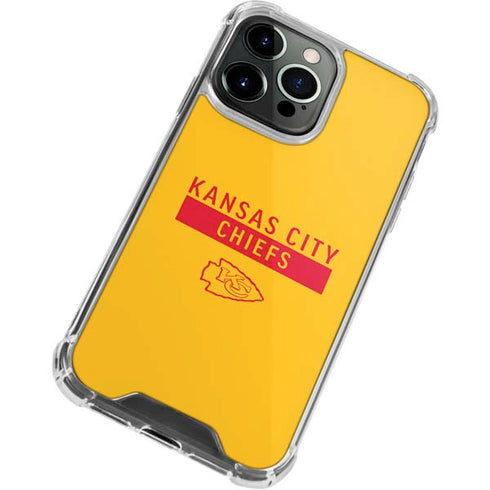 NFL Kansas City Chiefs Yellow Performance Series iPhone 15 Pro Clear Case