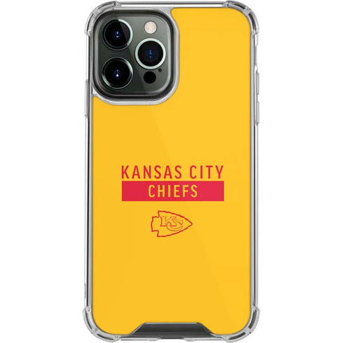 NFL Kansas City Chiefs Yellow Performance Series iPhone 15 Pro Max Clear Case