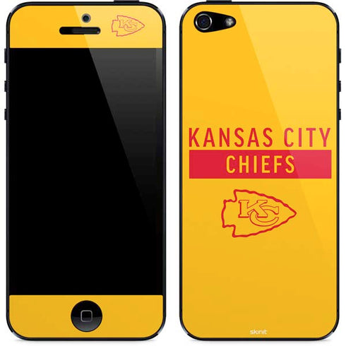 NFL Kansas City Chiefs Yellow Performance Series iPhone 5/5s/5SE Skin