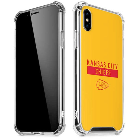 NFL Kansas City Chiefs Yellow Performance Series iPhone XS Max Clear Case