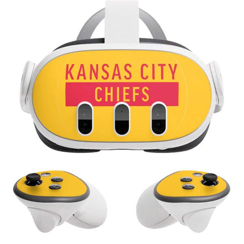 NFL Kansas City Chiefs Yellow Performance Series Meta Quest 3 Skin