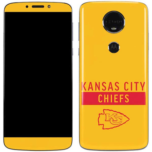 NFL Kansas City Chiefs Yellow Performance Series Moto E5 Plus Skin