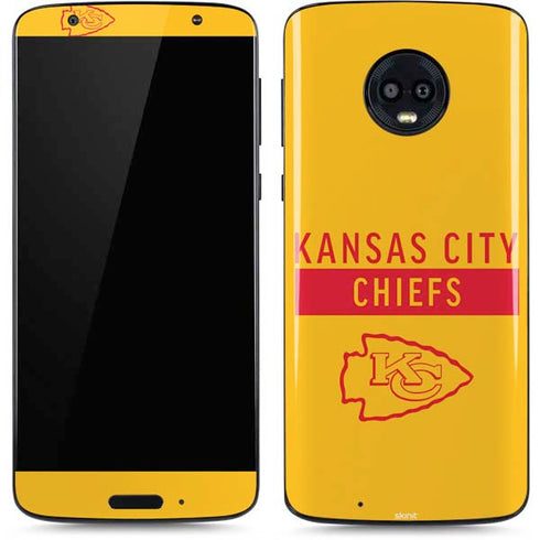NFL Kansas City Chiefs Yellow Performance Series Moto G6 Skin