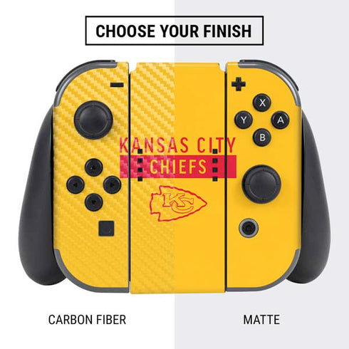 NFL Kansas City Chiefs Yellow Performance Series Nintendo Switch Bundle Skin