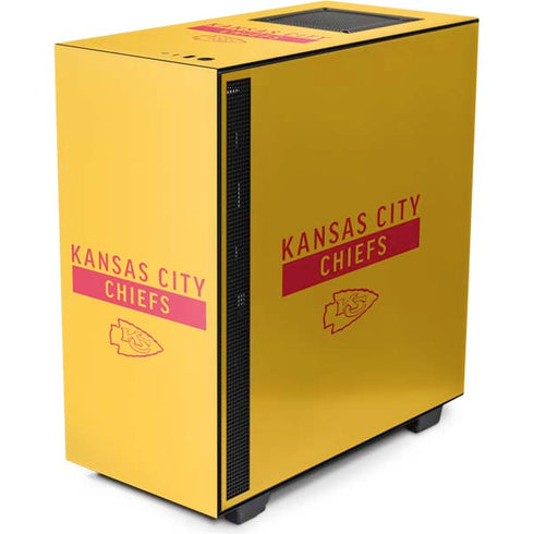 NFL Kansas City Chiefs Yellow Performance Series NZXT H510 Compact ATX Mid-Tower Case Skin