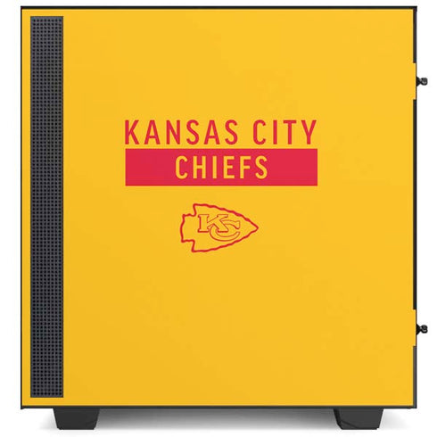 NFL Kansas City Chiefs Yellow Performance Series NZXT H510 Compact ATX Mid-Tower Case Skin