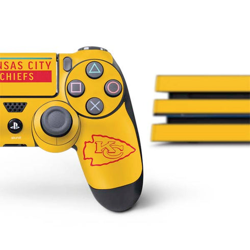 NFL Kansas City Chiefs Yellow Performance Series PS4 Pro Bundle Skin