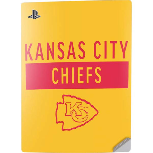 NFL Kansas City Chiefs Yellow Performance Series PS5 Digital Edition Console Skin