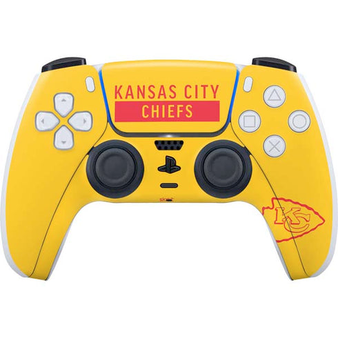 NFL Kansas City Chiefs Yellow Performance Series PS5 Controller Skin