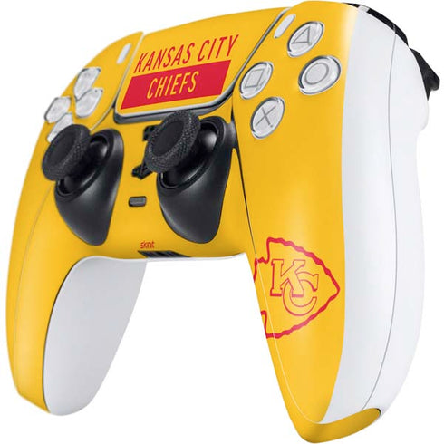 NFL Kansas City Chiefs Yellow Performance Series PS5 Controller Skin