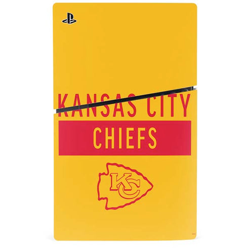 NFL Kansas City Chiefs Yellow Performance Series PS5 Slim Disk Bundle Skin