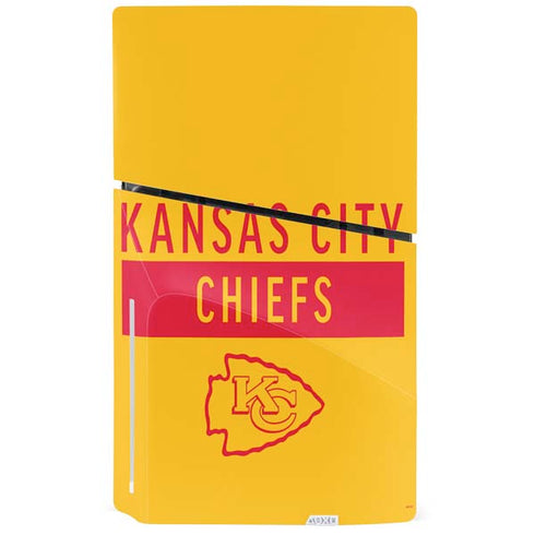 NFL Kansas City Chiefs Yellow Performance Series PS5 Slim Disk Bundle Skin