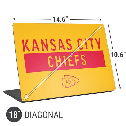 NFL Kansas City Chiefs Yellow Performance Series Universal Laptop 18in (14.6 x 10.6in) Skin