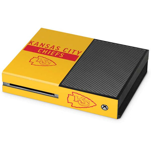 NFL Kansas City Chiefs Yellow Performance Series Xbox One Console Skin