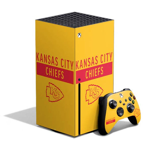 NFL Kansas City Chiefs Yellow Performance Series Xbox Series X Bundle Skin