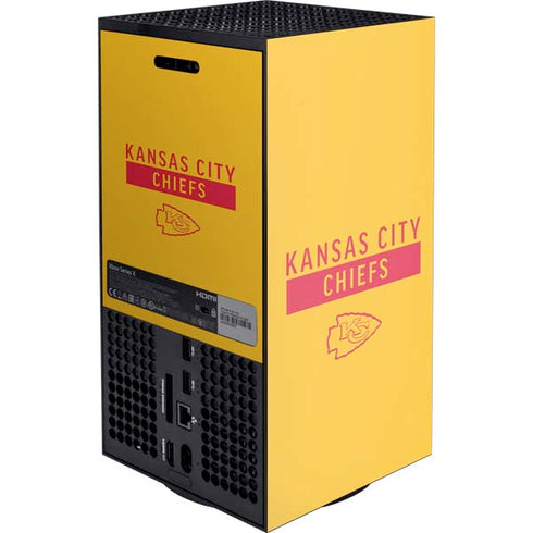 NFL Kansas City Chiefs Yellow Performance Series Xbox Series X Console Skin