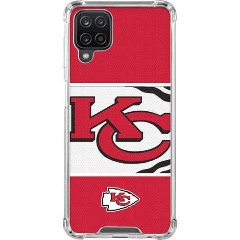 NFL Kansas City Chiefs Zone Block Galaxy A12 Clear Case
