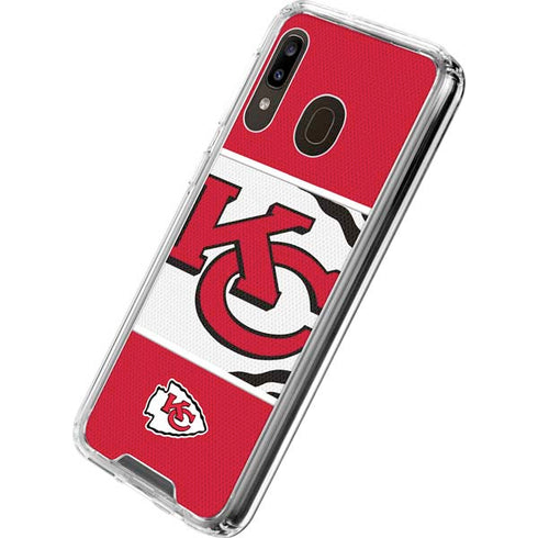 NFL Kansas City Chiefs Zone Block Galaxy A30 Clear Case