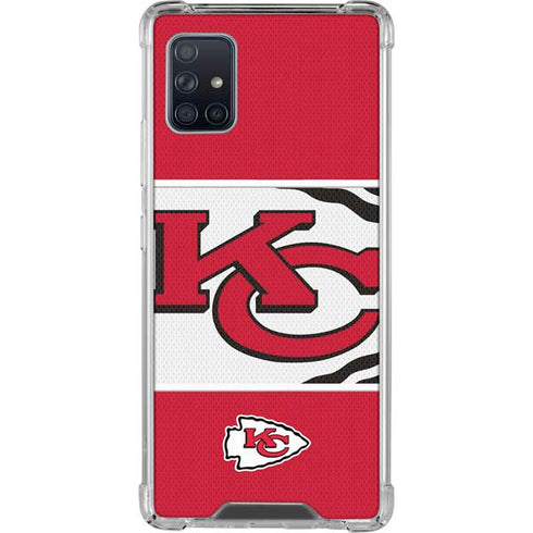 NFL Kansas City Chiefs Zone Block Galaxy A51 5G Clear Case