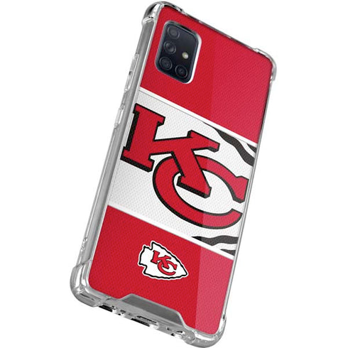 NFL Kansas City Chiefs Zone Block Galaxy A51 5G Clear Case