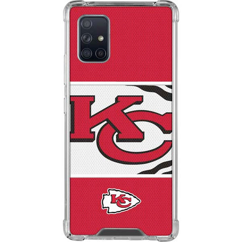 NFL Kansas City Chiefs Zone Block Galaxy A71 5G Clear Case