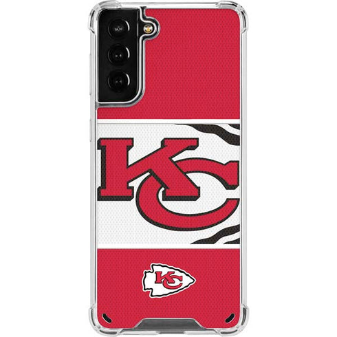 NFL Kansas City Chiefs Zone Block Galaxy S21 Plus 5G Clear Case