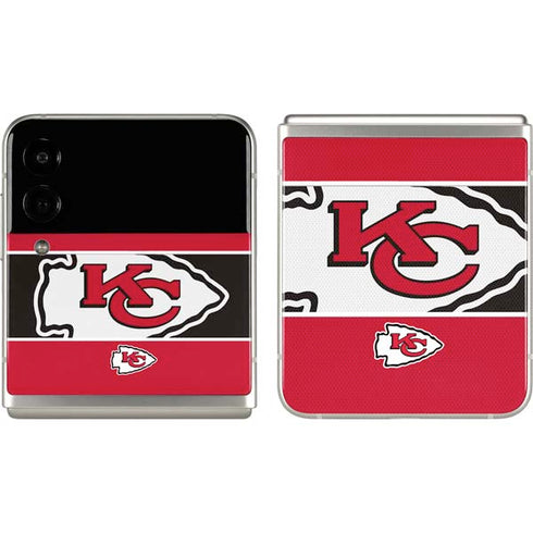 NFL Kansas City Chiefs Zone Block Galaxy Z Flip3 5G Skin