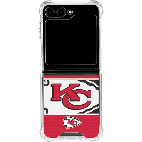 NFL Kansas City Chiefs Zone Block Galaxy Z Flip5 5G Clear Case