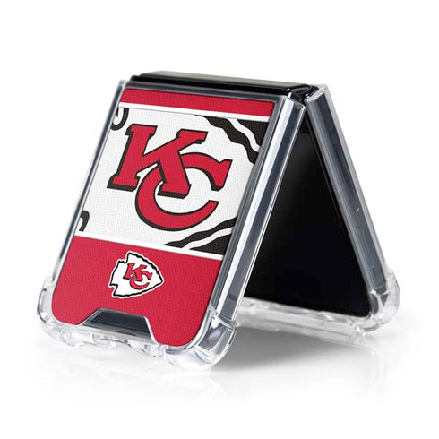 NFL Kansas City Chiefs Zone Block Galaxy Z Flip5 5G Clear Case