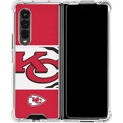 NFL Kansas City Chiefs Zone Block Galaxy Z Fold4 5G Clear Case